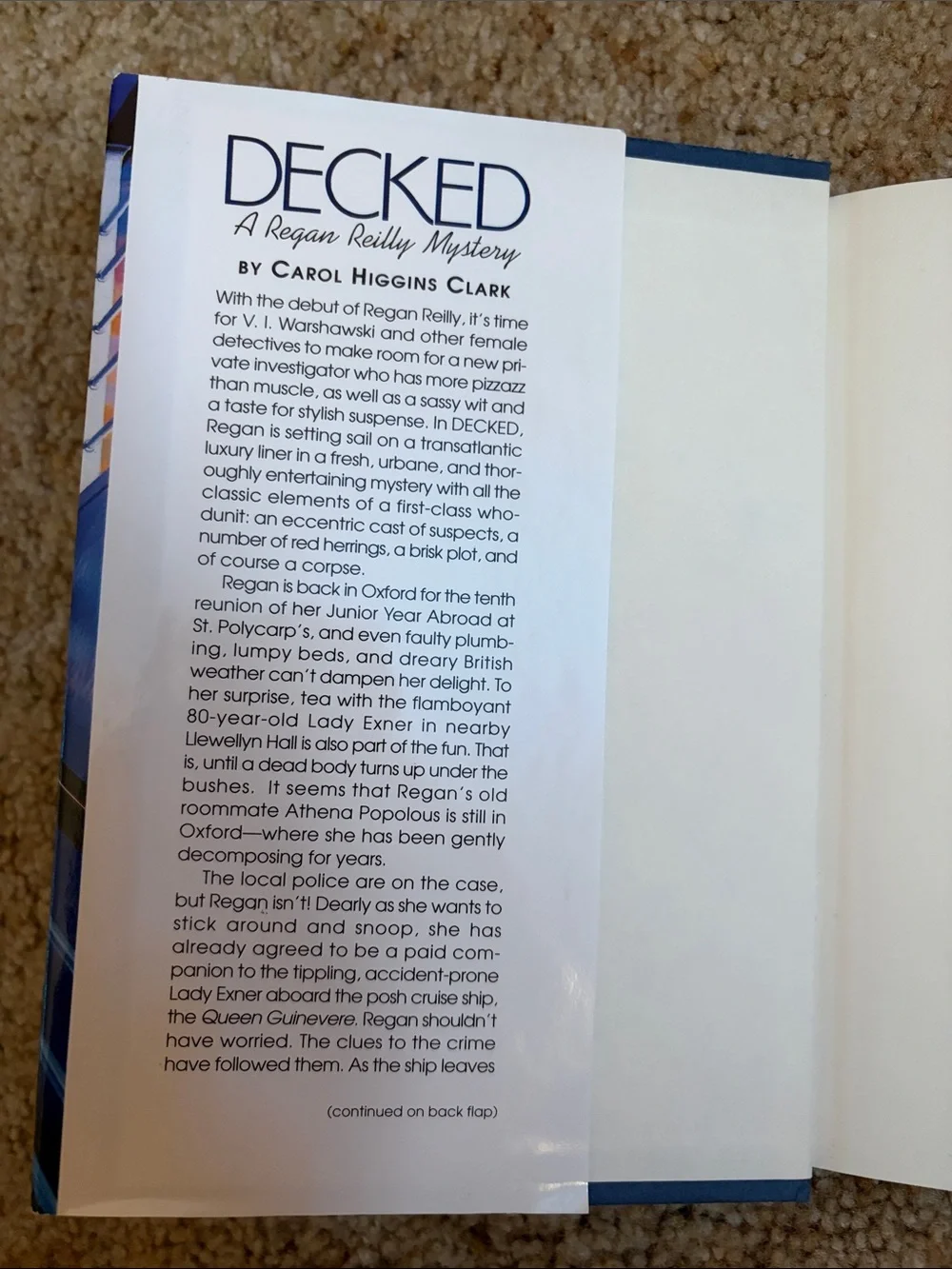 Decked by Carol Higgins Clark - Pink & Blue Hardcover Book